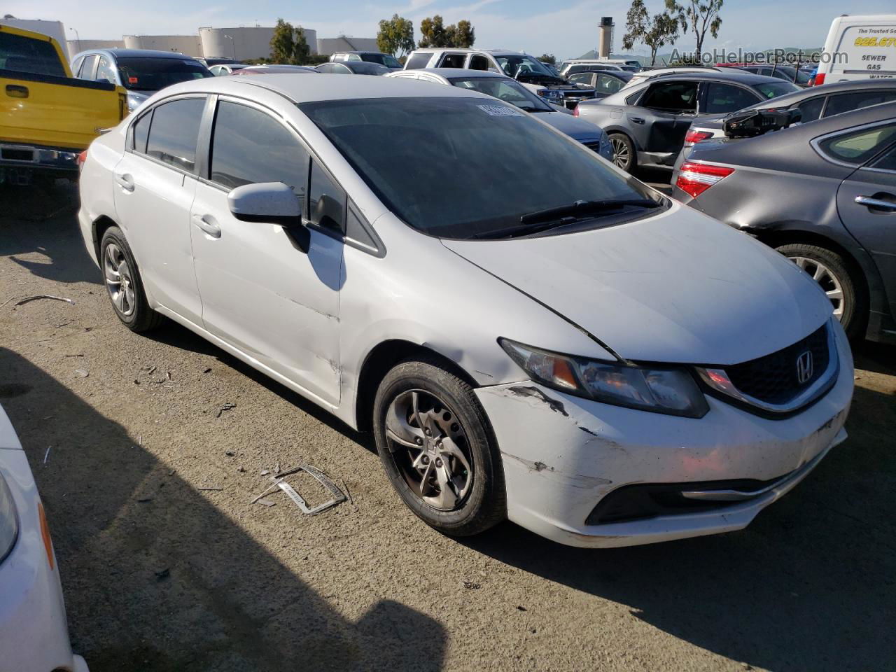 2015 Honda Civic Lx White vin: 19XFB2F59FE263333