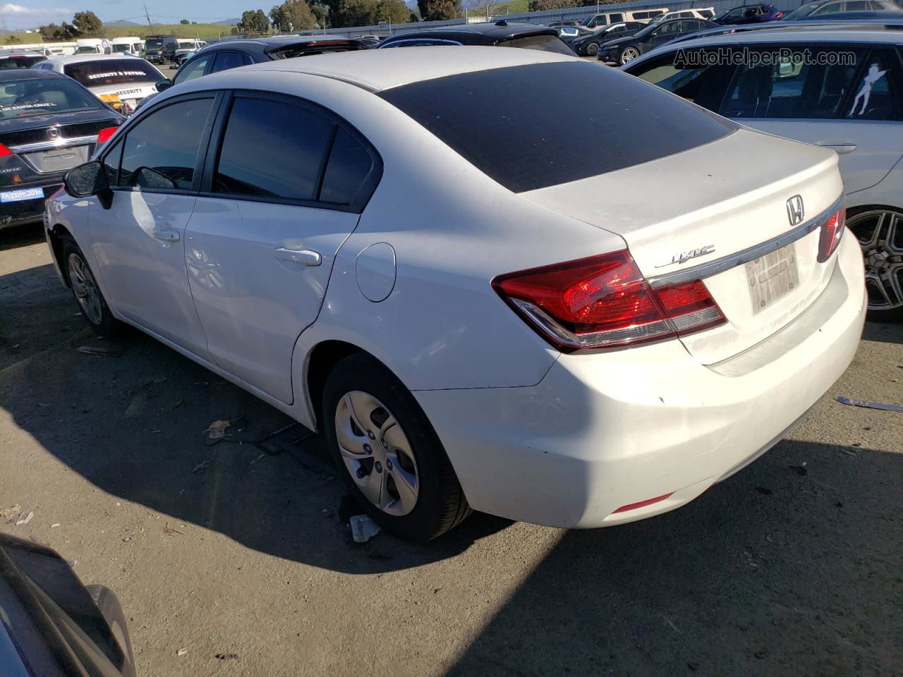 2015 Honda Civic Lx White vin: 19XFB2F59FE263333