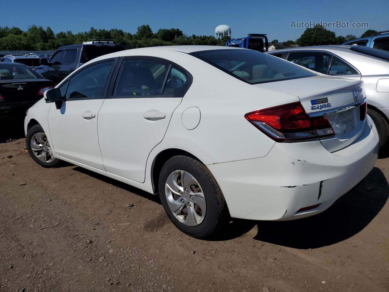 2015 Honda Civic Lx White vin: 19XFB2F59FE294601