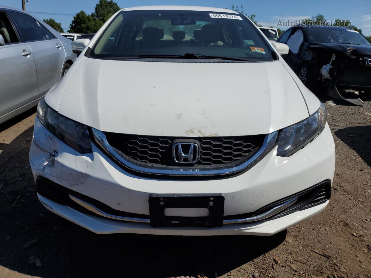 2015 Honda Civic Lx White vin: 19XFB2F59FE294601