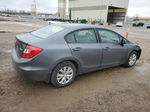 2012 Honda Civic Lx Gray vin: 19XFB2F5XCE023574