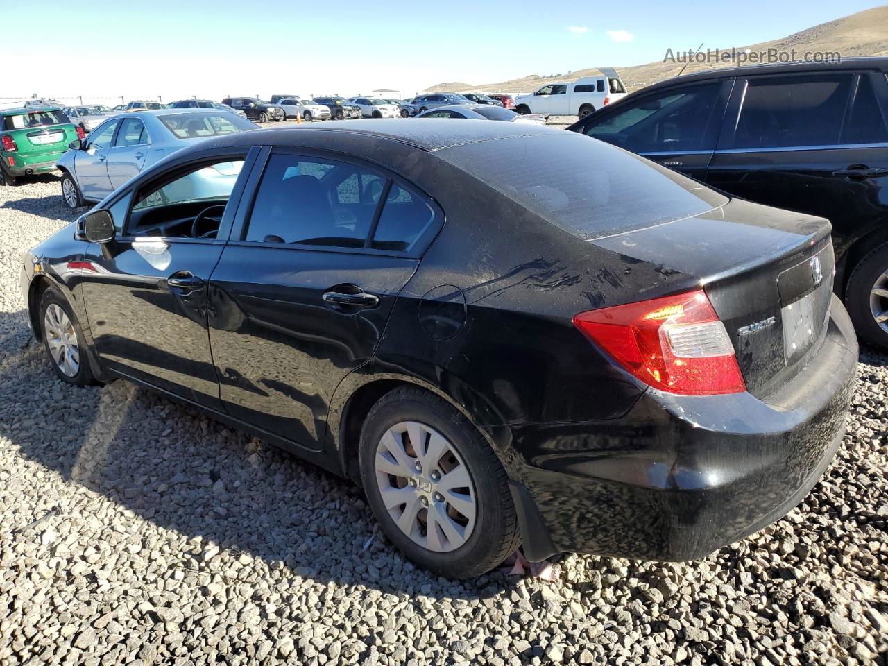 2012 Honda Civic Lx Black vin: 19XFB2F5XCE033683