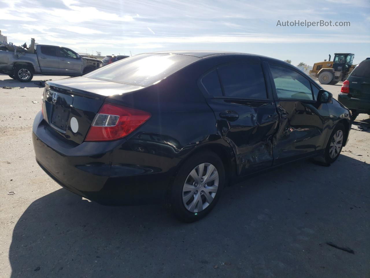 2012 Honda Civic Lx Черный vin: 19XFB2F5XCE047339