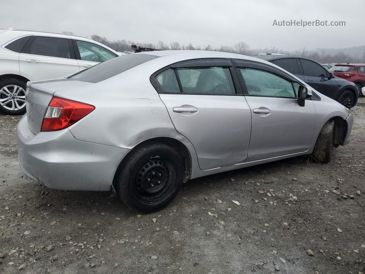 2012 Honda Civic Lx Silver vin: 19XFB2F5XCE050886