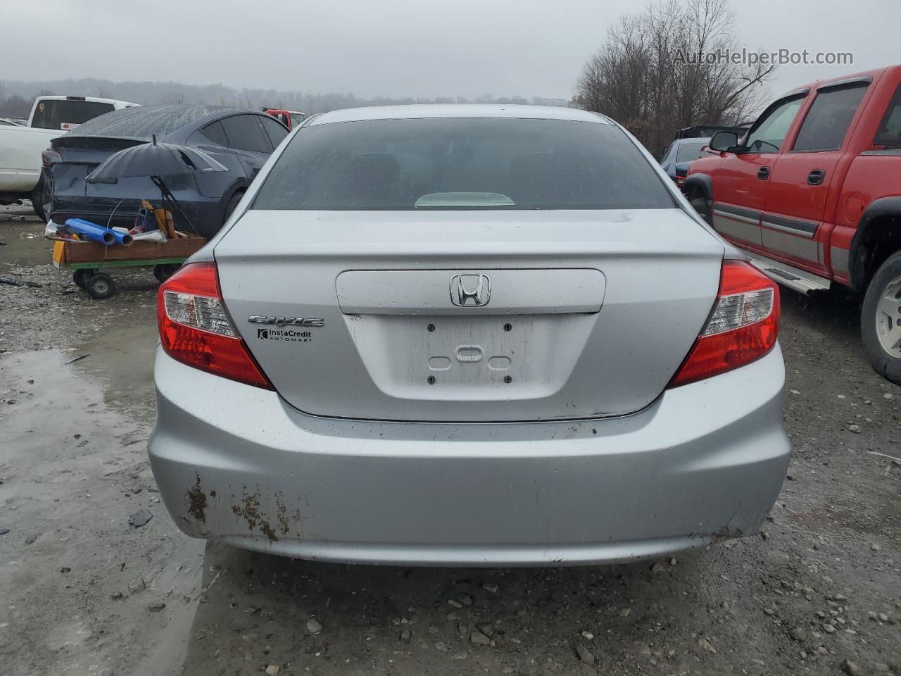 2012 Honda Civic Lx Silver vin: 19XFB2F5XCE050886