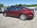 2012 Honda Civic Lx Burgundy vin: 19XFB2F5XCE052590