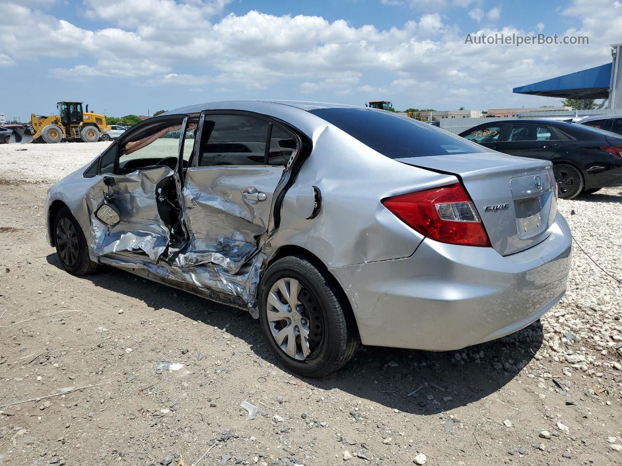 2012 Honda Civic Lx Silver vin: 19XFB2F5XCE082415