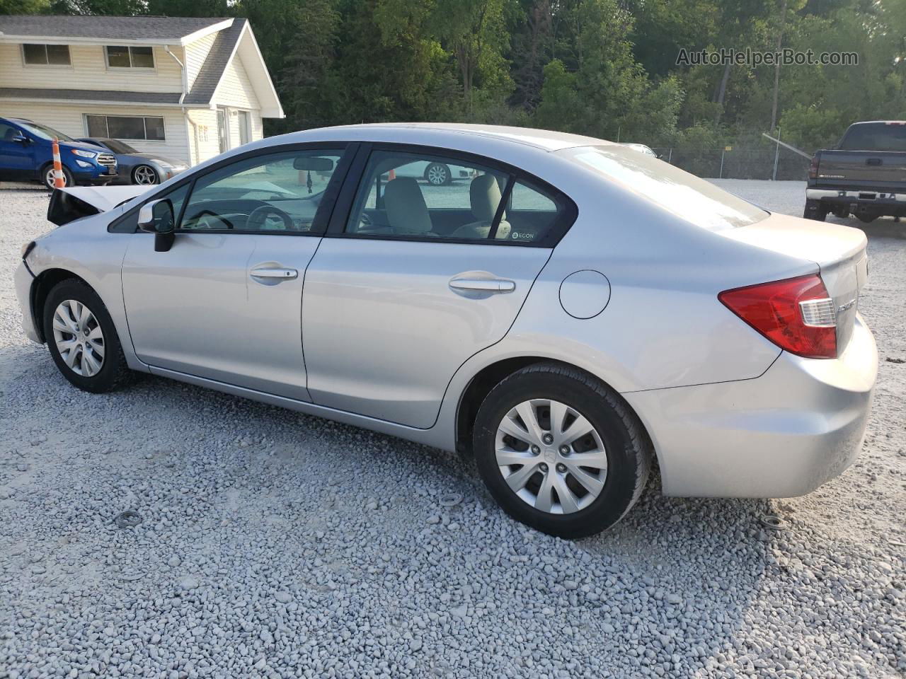 2012 Honda Civic Lx Silver vin: 19XFB2F5XCE091678