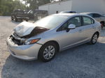 2012 Honda Civic Lx Silver vin: 19XFB2F5XCE091678