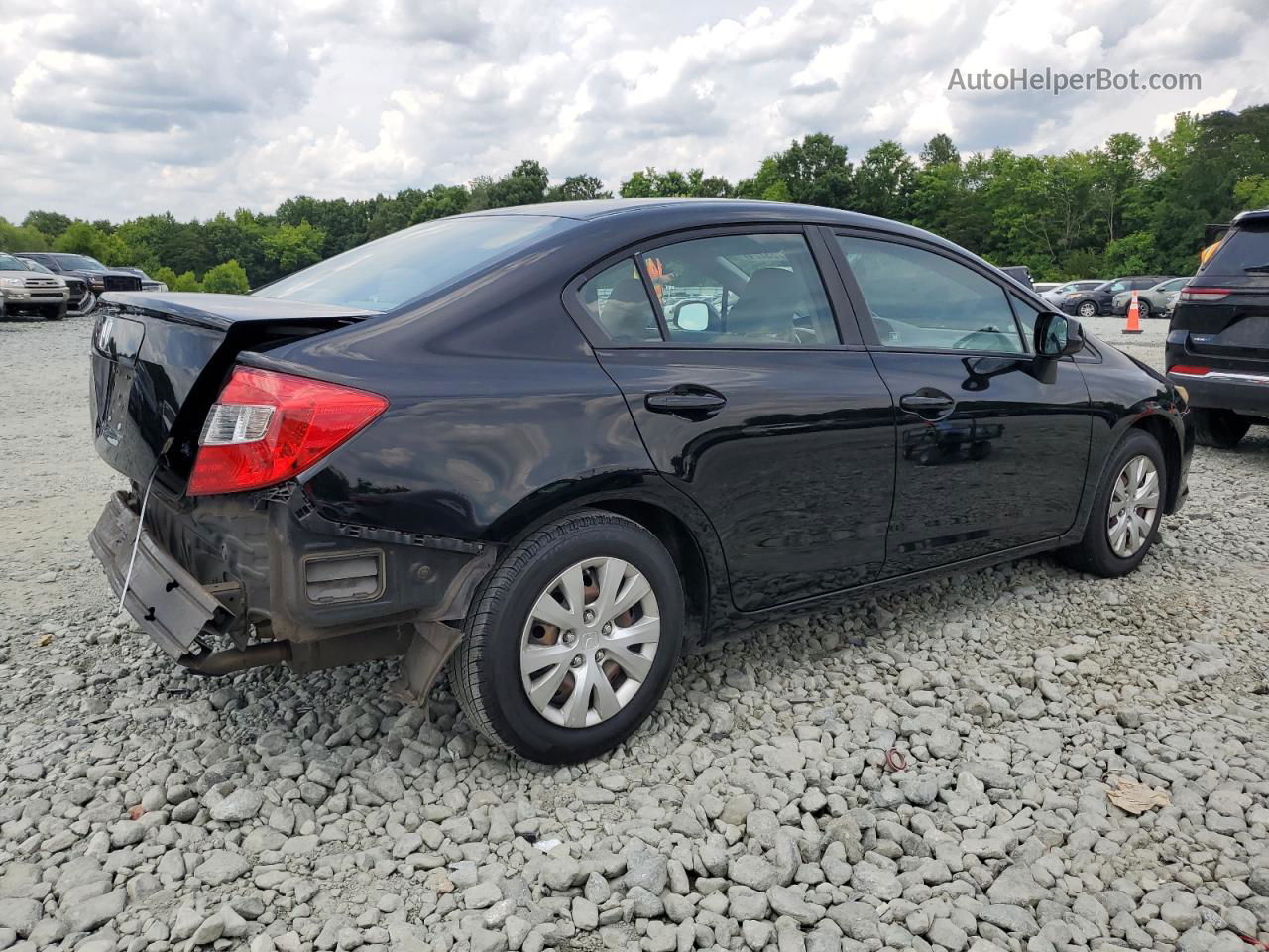 2012 Honda Civic Lx Black vin: 19XFB2F5XCE104834