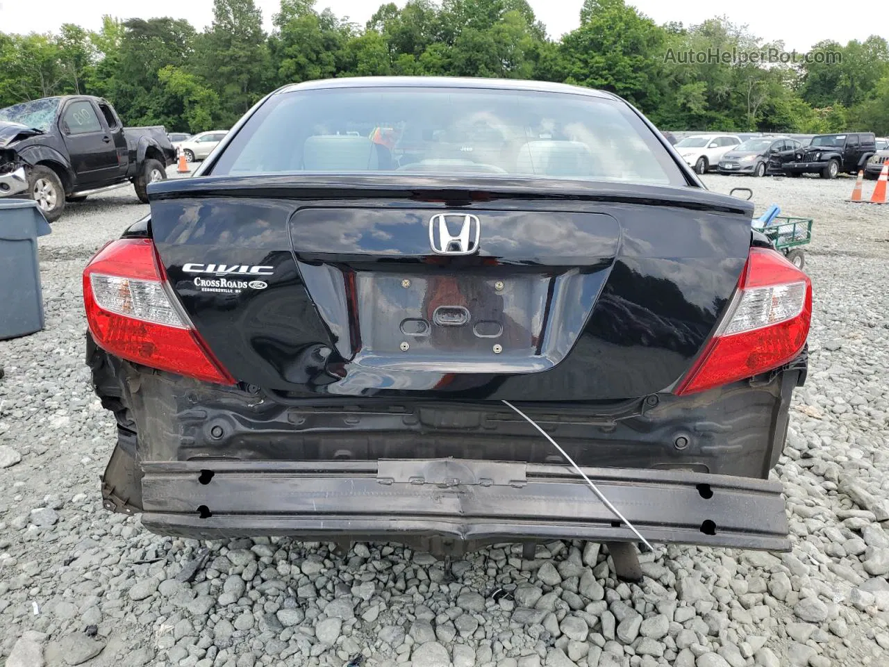 2012 Honda Civic Lx Black vin: 19XFB2F5XCE104834