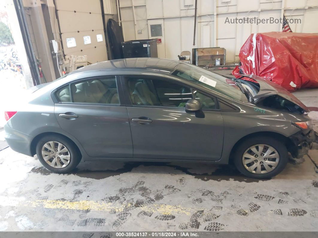 2012 Honda Civic Lx Gray vin: 19XFB2F5XCE338603