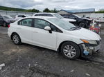 2012 Honda Civic Lx White vin: 19XFB2F5XCE372007