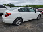 2012 Honda Civic Lx White vin: 19XFB2F5XCE372007