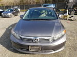 2012 Honda Civic Lx Gray vin: 19XFB2F5XCE381242