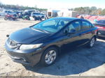 2013 Honda Civic Lx Black vin: 19XFB2F5XDE004640