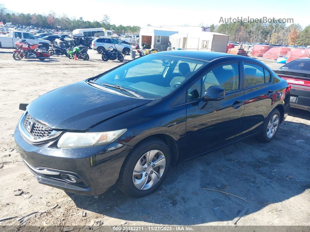 2013 Honda Civic Lx Black vin: 19XFB2F5XDE004640