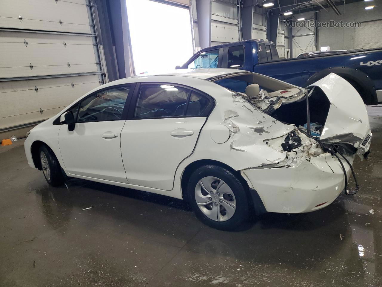 2013 Honda Civic Lx White vin: 19XFB2F5XDE006498