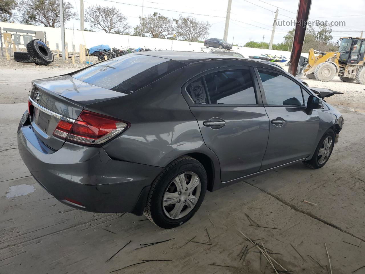 2013 Honda Civic Lx Gray vin: 19XFB2F5XDE012902