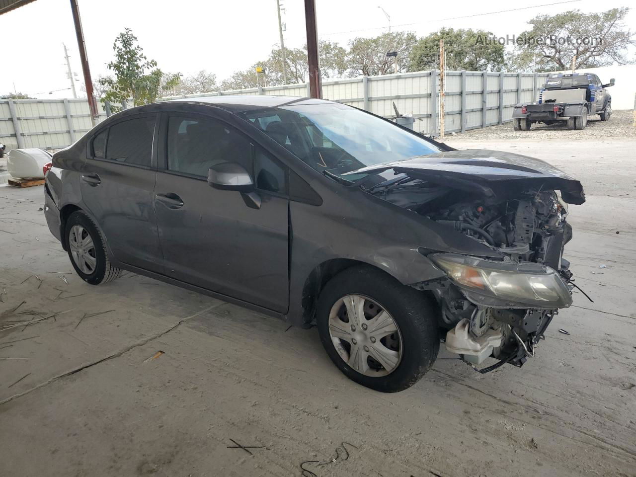 2013 Honda Civic Lx Gray vin: 19XFB2F5XDE012902