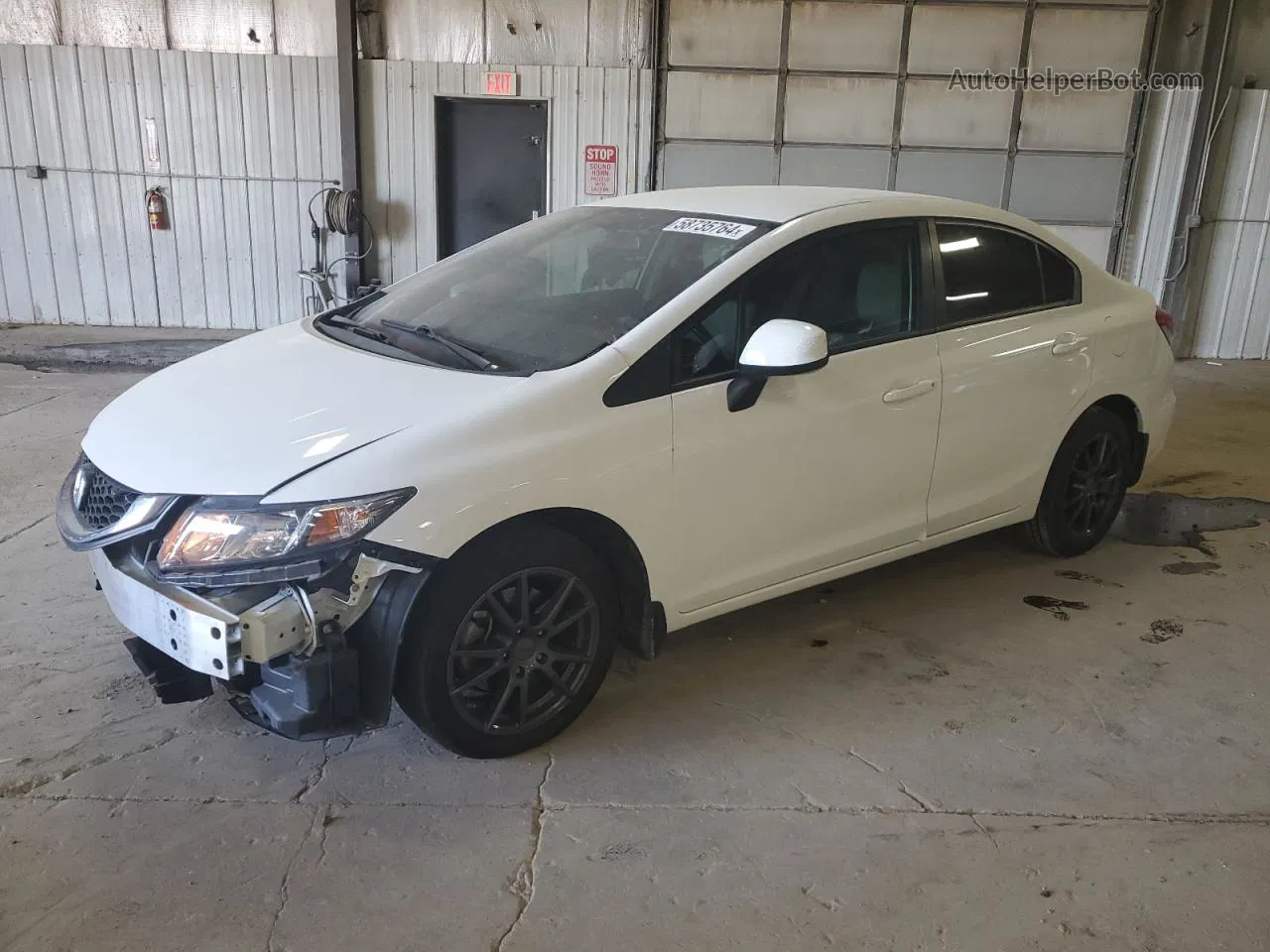 2013 Honda Civic Lx White vin: 19XFB2F5XDE017436