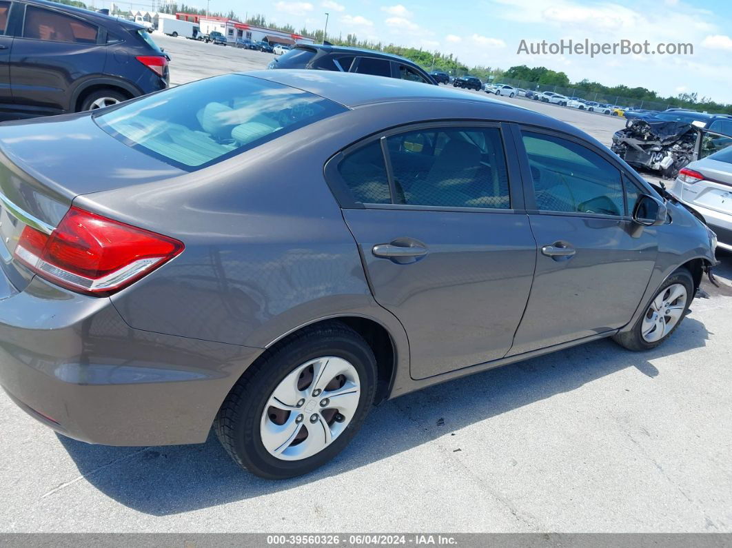 2013 Honda Civic Lx Gray vin: 19XFB2F5XDE043695