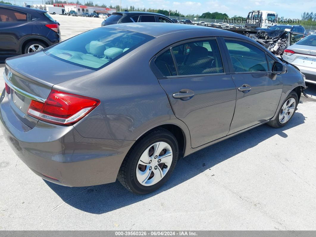 2013 Honda Civic Lx Gray vin: 19XFB2F5XDE043695