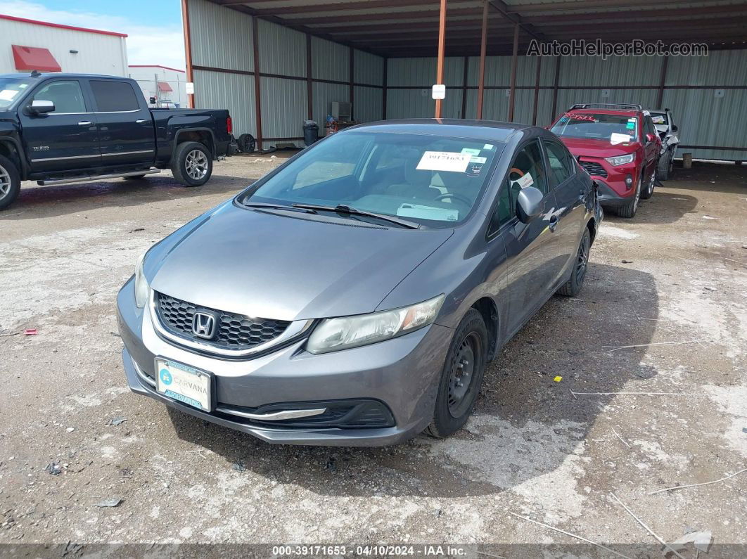 2013 Honda Civic Lx Gray vin: 19XFB2F5XDE095795