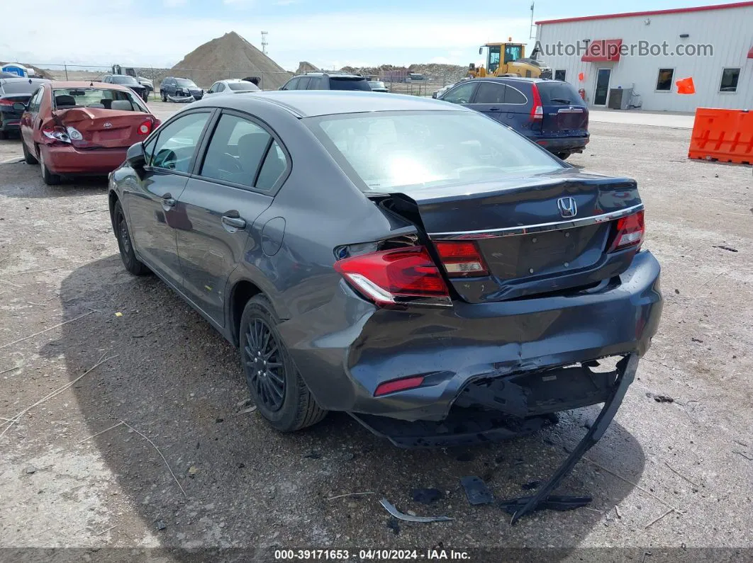 2013 Honda Civic Lx Gray vin: 19XFB2F5XDE095795