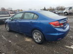 2013 Honda Civic Lx Blue vin: 19XFB2F5XDE100008