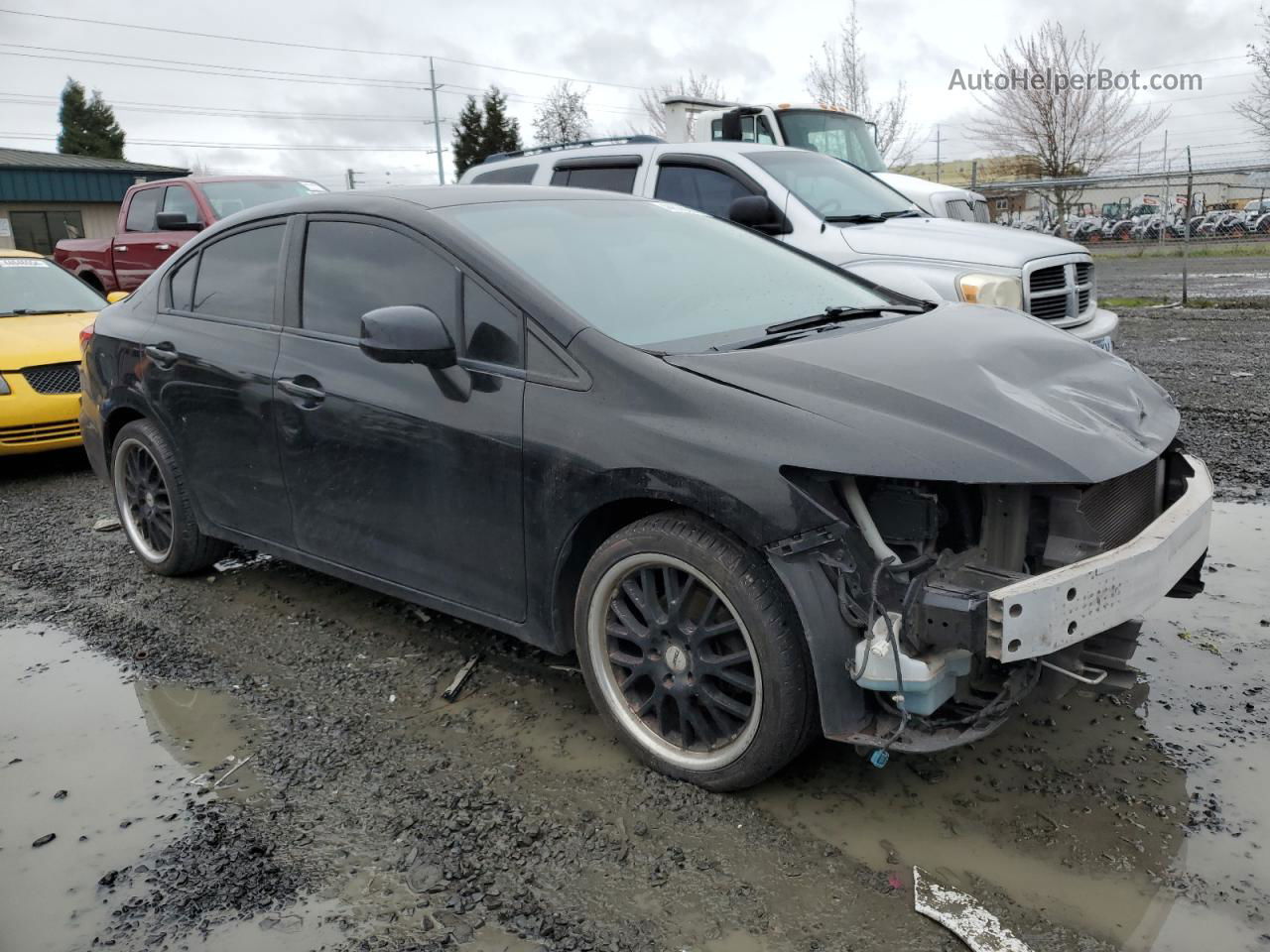 2013 Honda Civic Lx Black vin: 19XFB2F5XDE229253