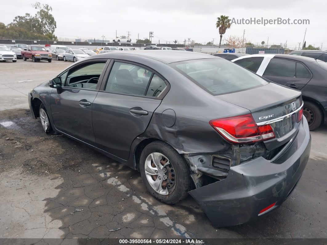 2013 Honda Civic Lx Gray vin: 19XFB2F5XDE260017