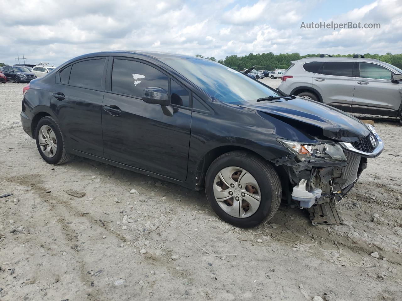 2013 Honda Civic Lx Black vin: 19XFB2F5XDE260356