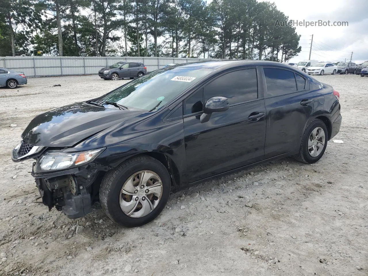 2013 Honda Civic Lx Black vin: 19XFB2F5XDE260356