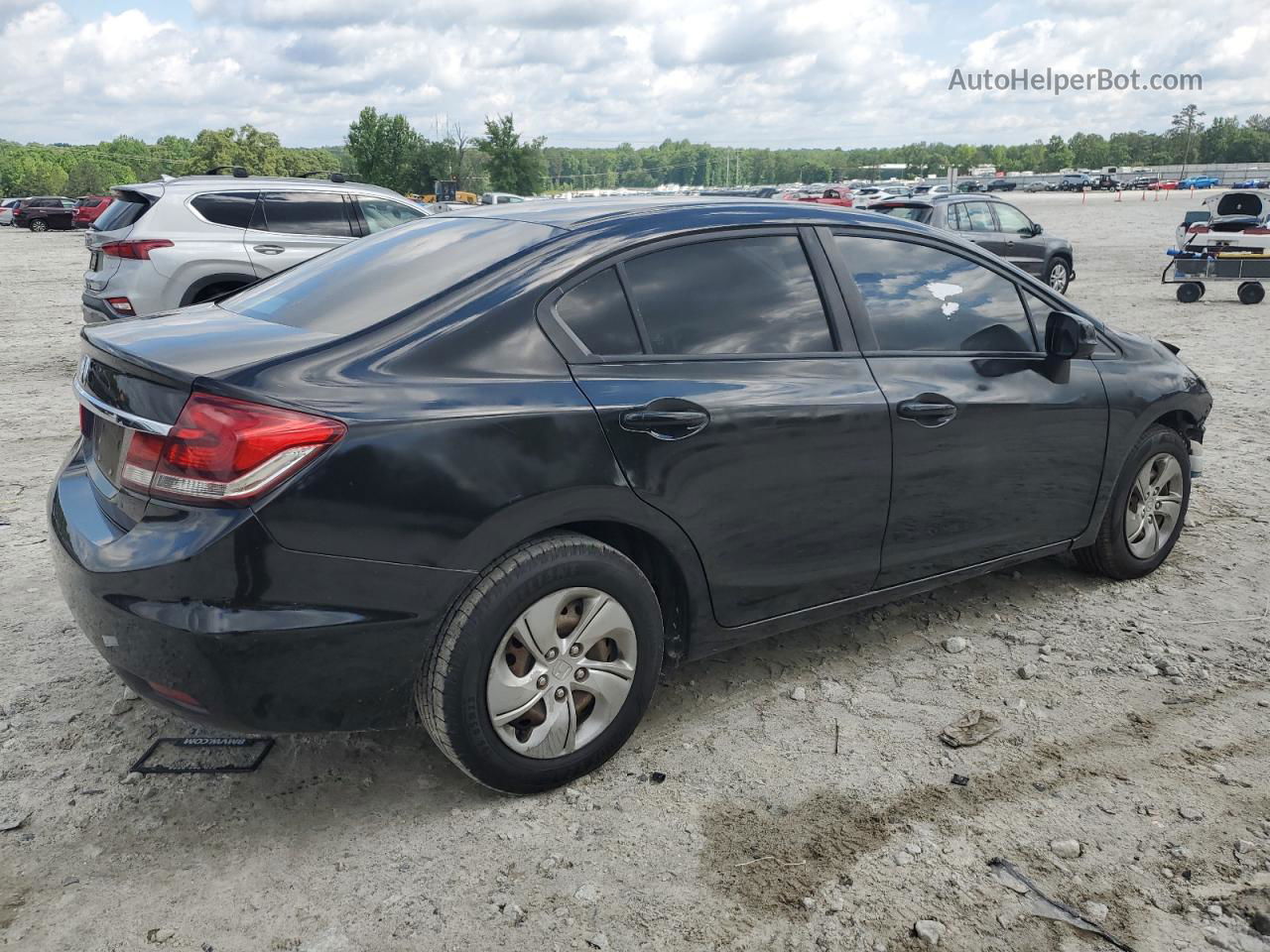 2013 Honda Civic Lx Black vin: 19XFB2F5XDE260356