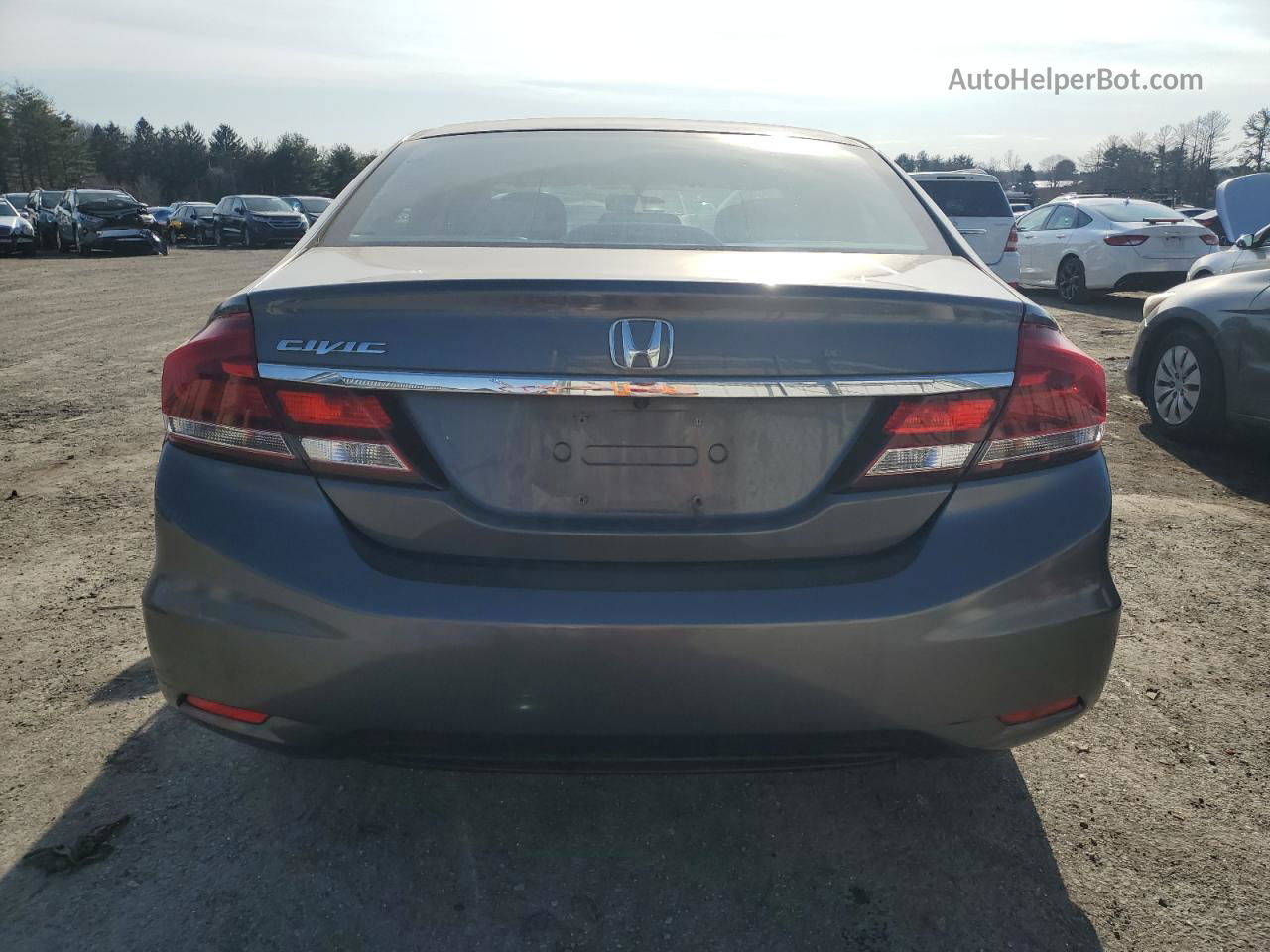 2013 Honda Civic Lx Gray vin: 19XFB2F5XDE288254