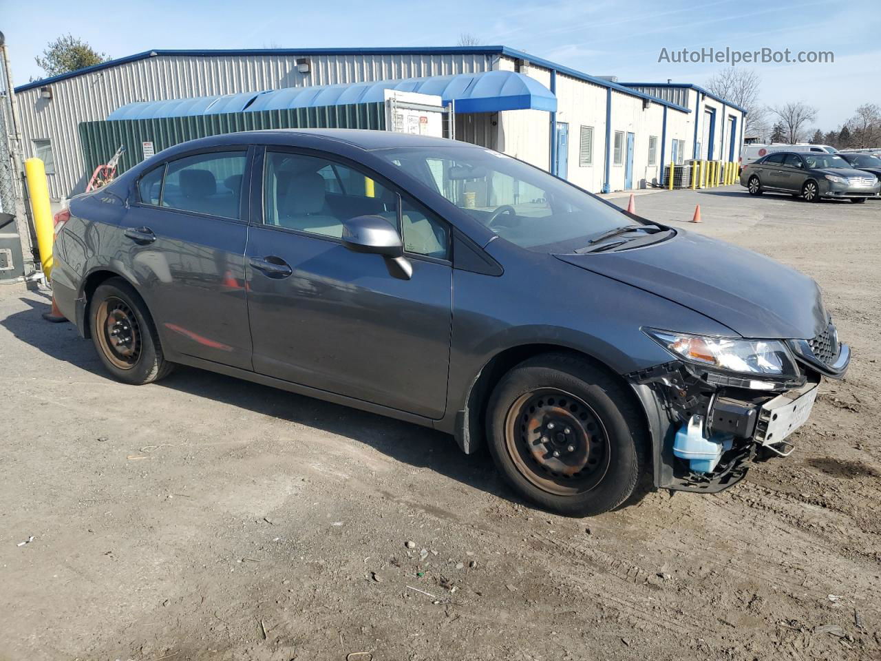 2013 Honda Civic Lx Gray vin: 19XFB2F5XDE288254