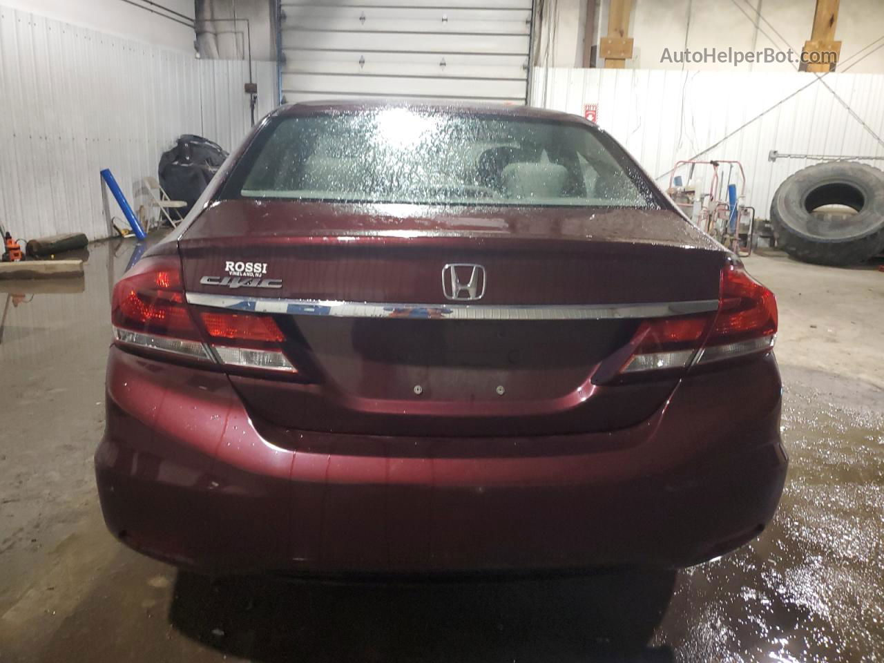 2013 Honda Civic Lx Burgundy vin: 19XFB2F5XDE293177