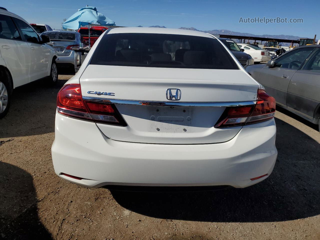 2014 Honda Civic Lx White vin: 19XFB2F5XEE025425