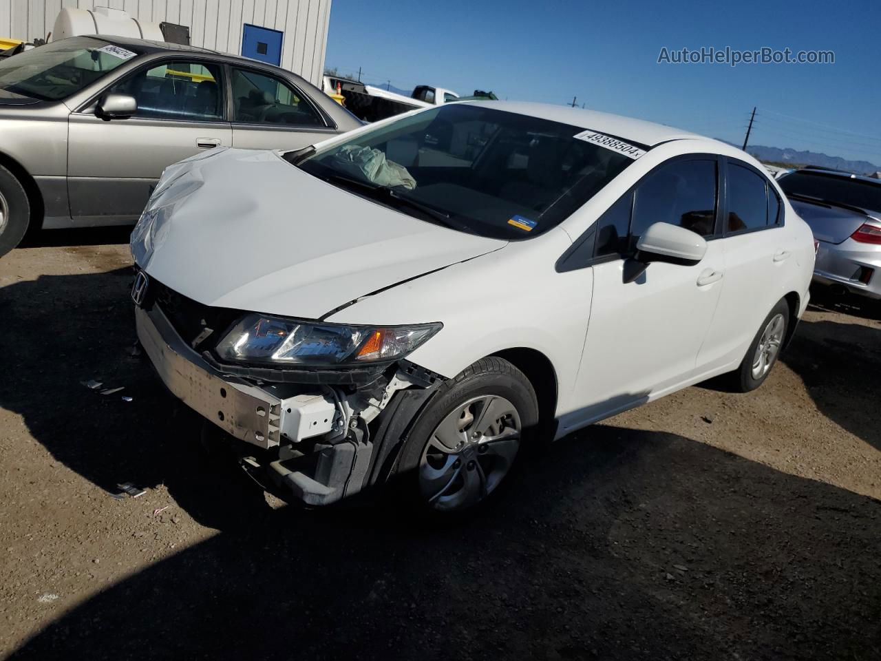 2014 Honda Civic Lx White vin: 19XFB2F5XEE025425