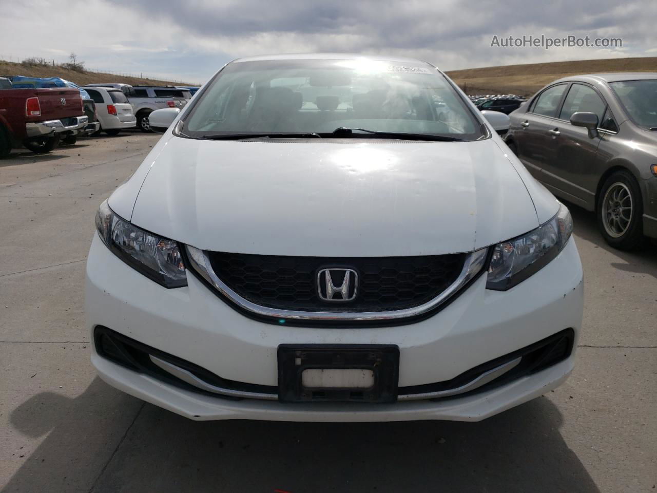 2014 Honda Civic Lx White vin: 19XFB2F5XEE060207