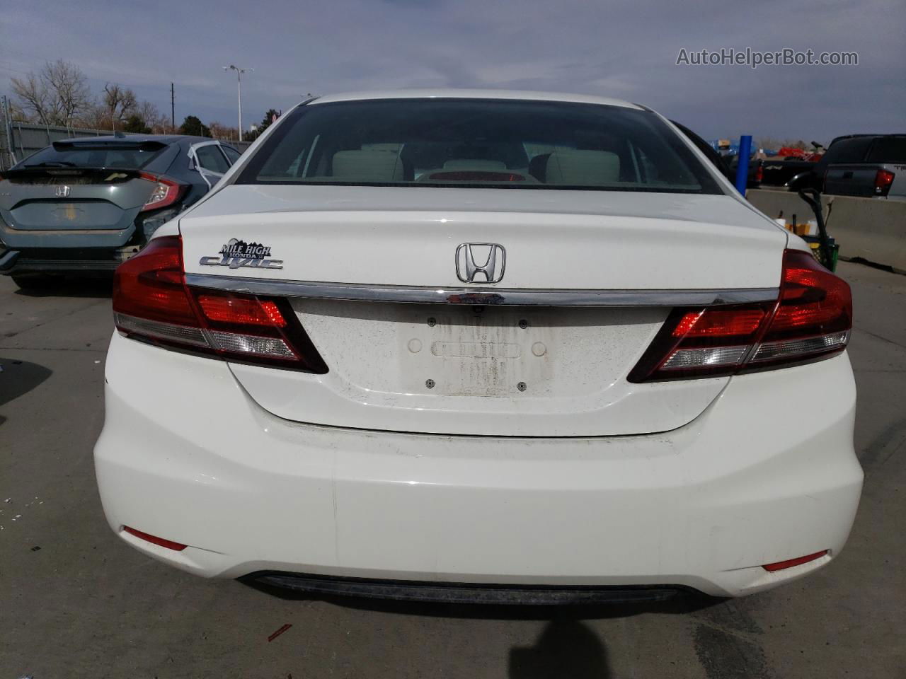 2014 Honda Civic Lx Белый vin: 19XFB2F5XEE060207