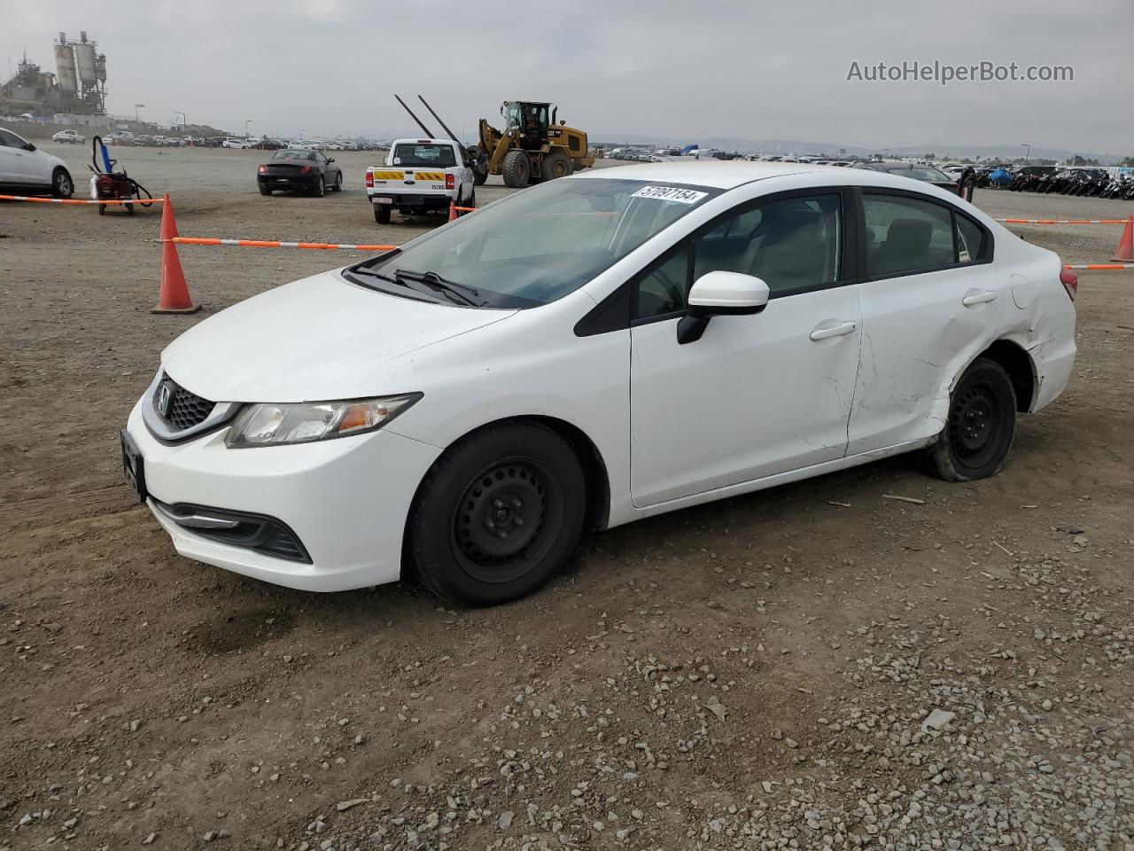 2014 Honda Civic Lx Белый vin: 19XFB2F5XEE207609