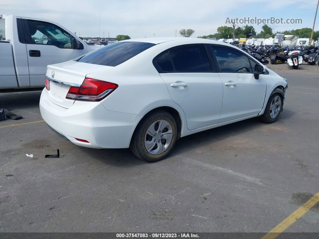 2014 Honda Civic Lx White vin: 19XFB2F5XEE253182