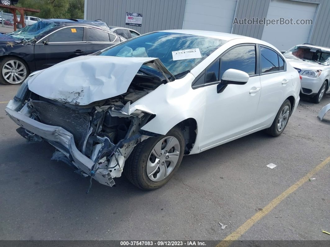 2014 Honda Civic Lx White vin: 19XFB2F5XEE253182