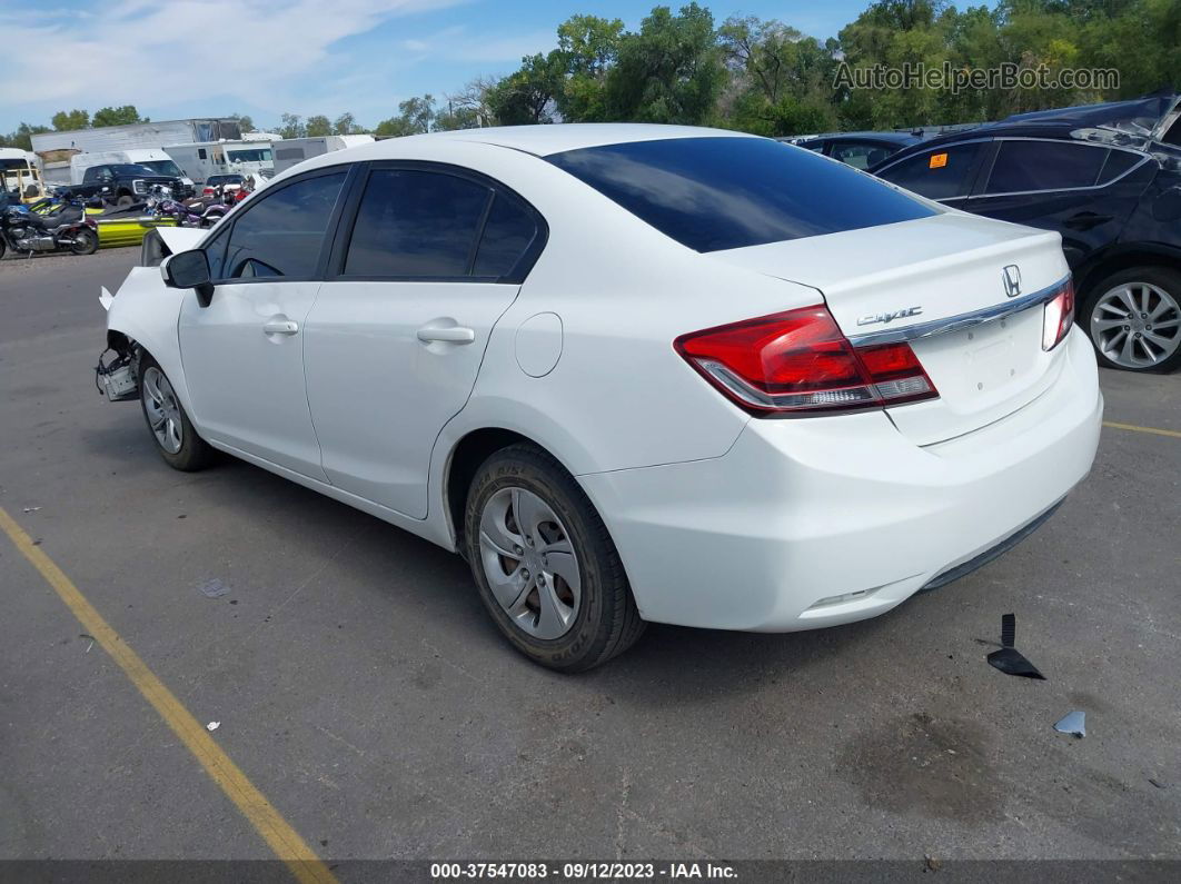 2014 Honda Civic Lx White vin: 19XFB2F5XEE253182