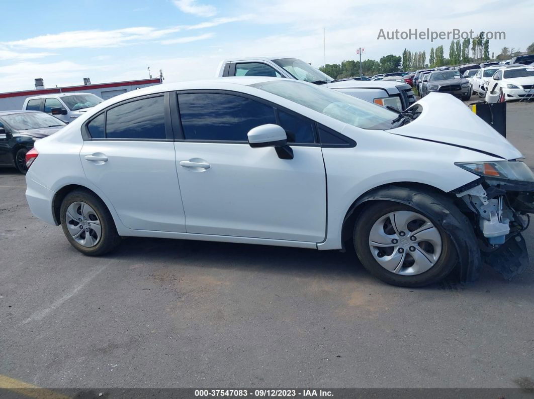 2014 Honda Civic Lx White vin: 19XFB2F5XEE253182