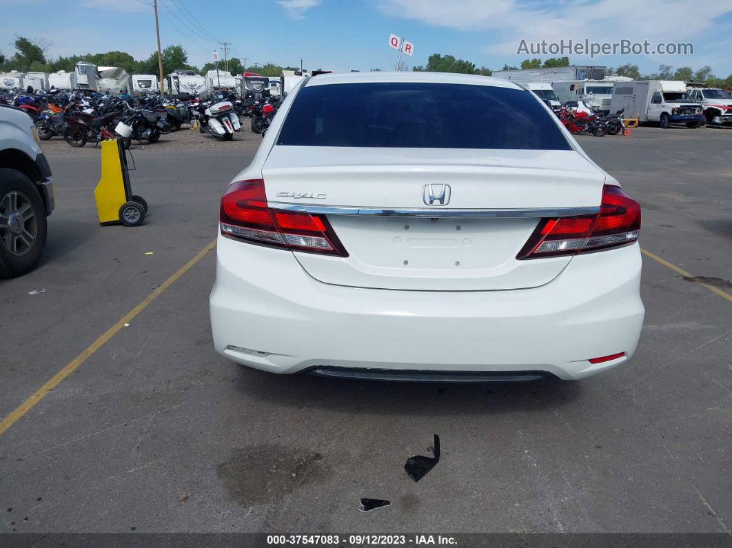 2014 Honda Civic Lx White vin: 19XFB2F5XEE253182