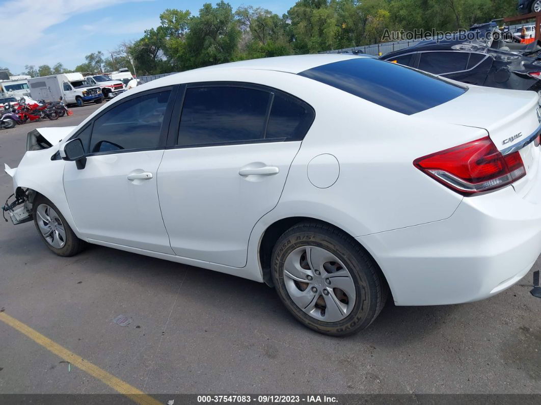 2014 Honda Civic Lx White vin: 19XFB2F5XEE253182