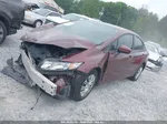 2015 Honda Civic Lx Burgundy vin: 19XFB2F5XFE023255